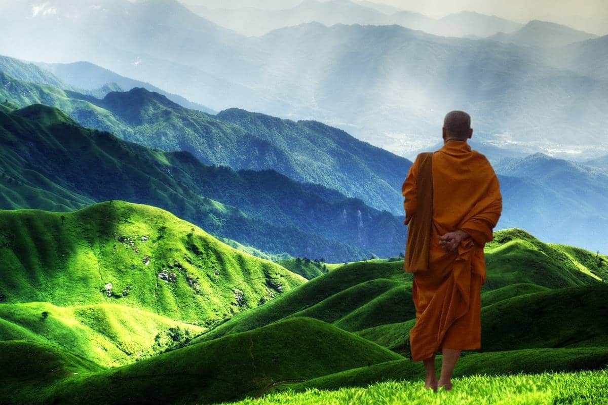 monnik in Tibet