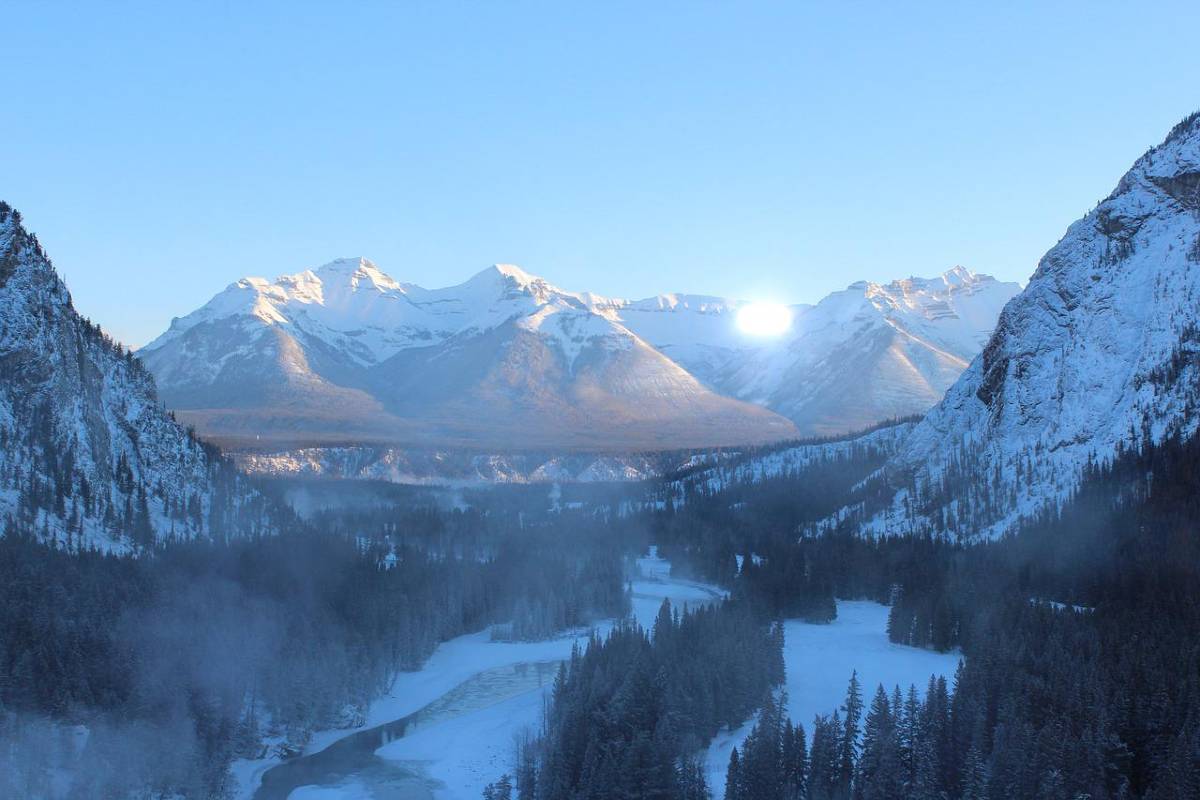 Rocky Mountains Canada in de winter