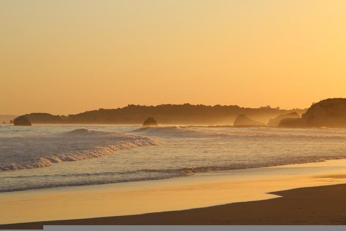 zonsondergang strand Portugal