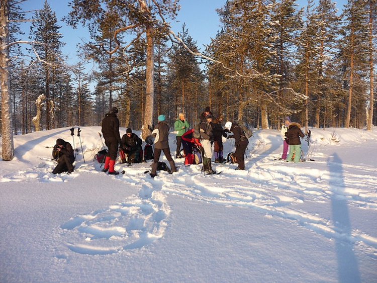 Genieten van sneeuw op winter groepsreis